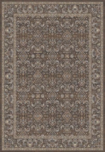 Dynamic Rugs ANCIENT GARDEN 57276-3235 Dark Brown and Beige and Blue